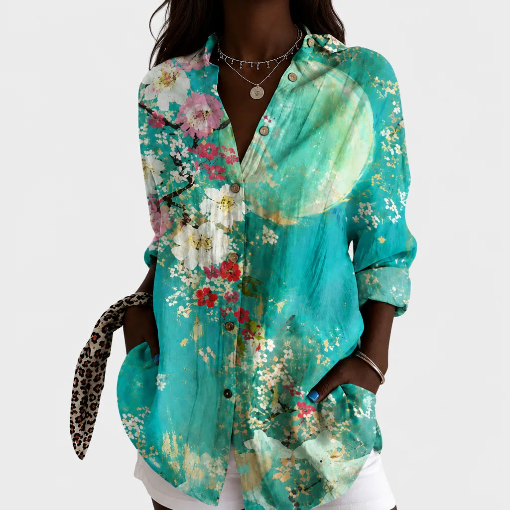 Oba | Coastal Bloom Moonlight Blouse