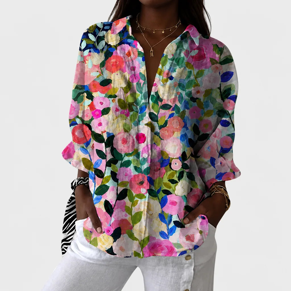 Halima | Light and colorful blouse with print