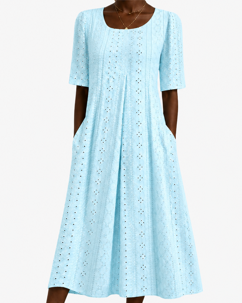 Goitse | Skylight Eyelet Pocket Midi Dress