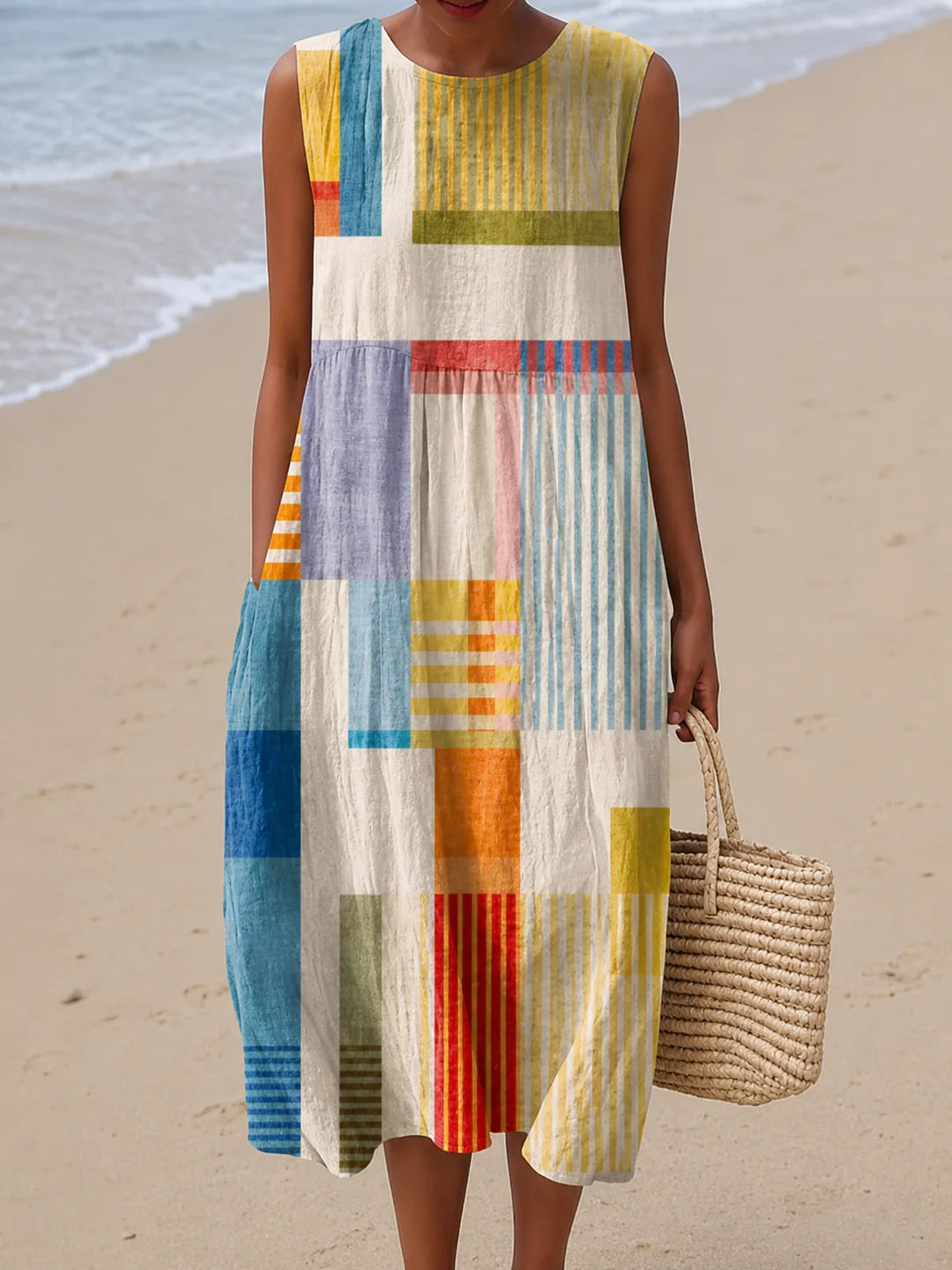 Eve Geometric Midi Dress