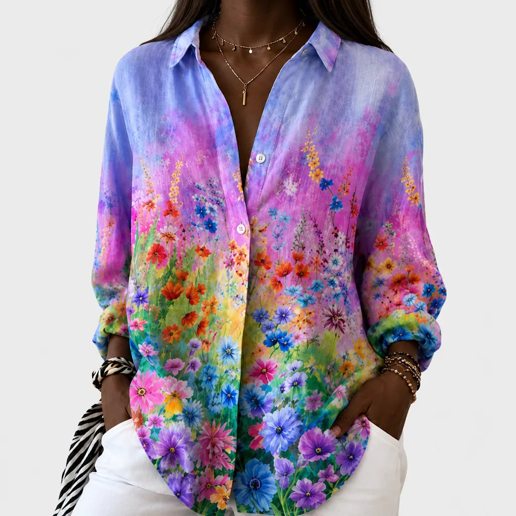 Imani | Wildflower Sunset Garden Blouse