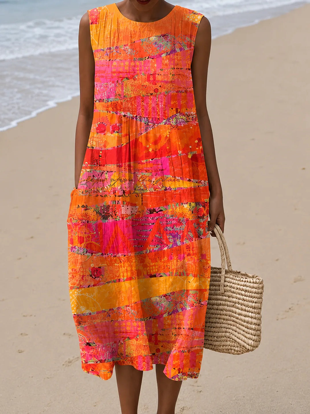 Faye Midi Dress Sunset