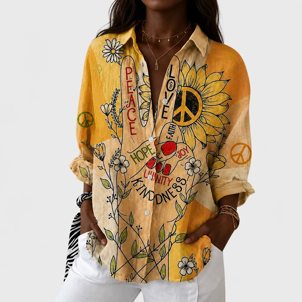 Maya | Light and Colorful Blouse with Print