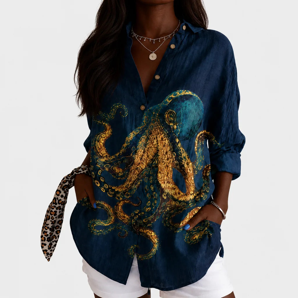 Tamar | Ocean Treasure Statement Blouse