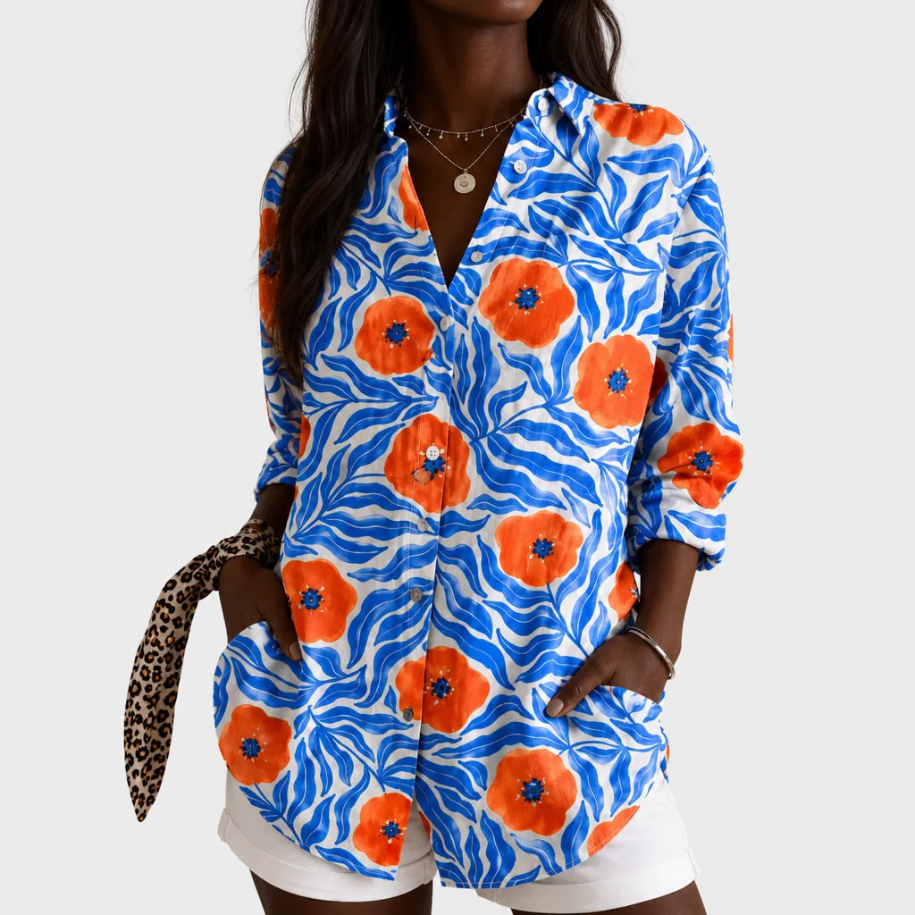 Binta | Coastal Bloom Statement Shirt