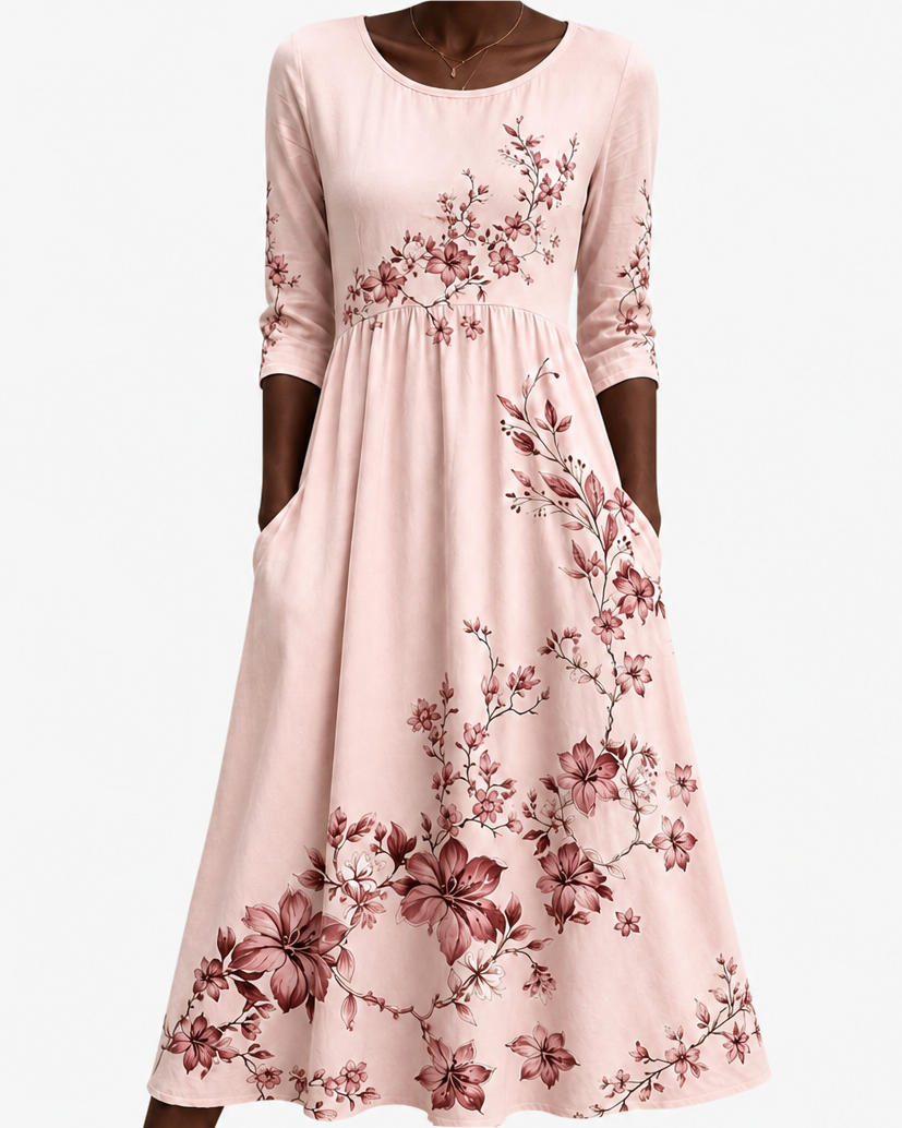Deka | Rose Garden Charm Pocket Midi Dress