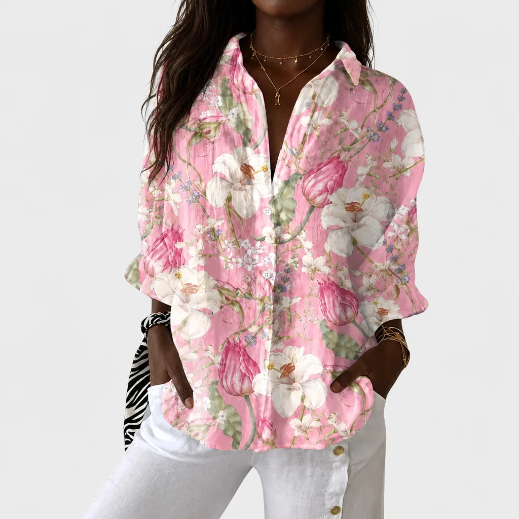 Asha | Lightweight and colorful blouse with print