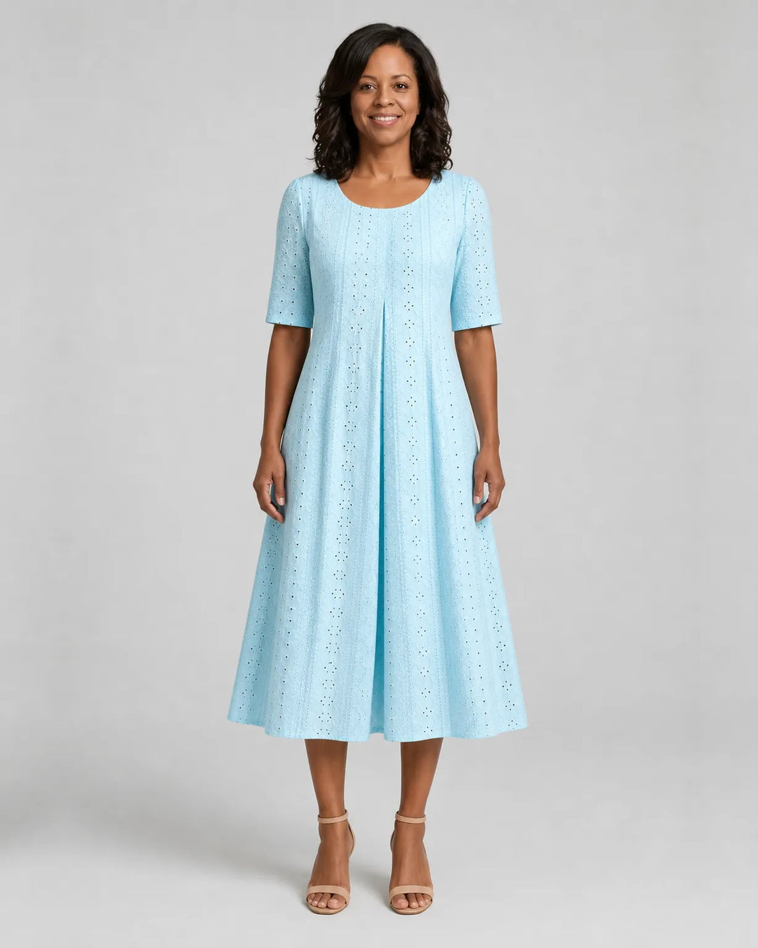 Simone | Skylight Grace Eyelet Pocket Midi Dress