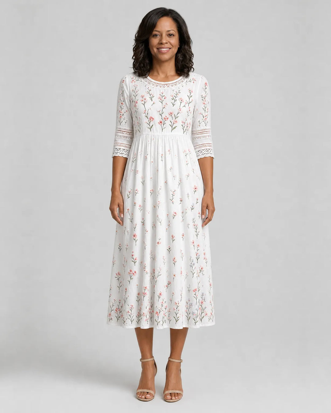 Naya | Whispering Wildflower Pocket Midi Dress