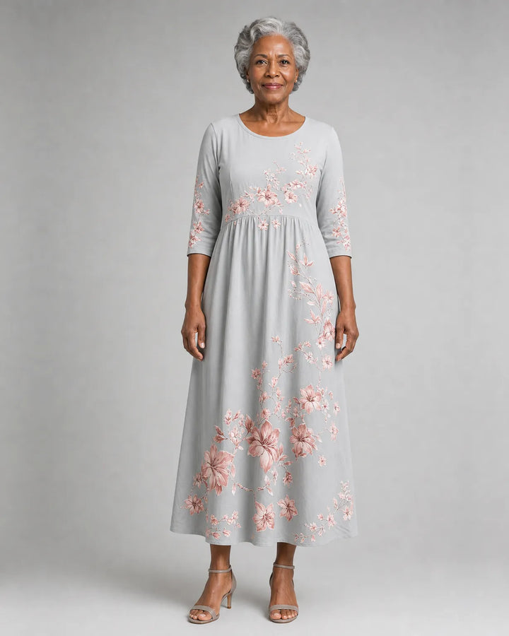 Chioma | Silver Blossom Retreat Midi Dress