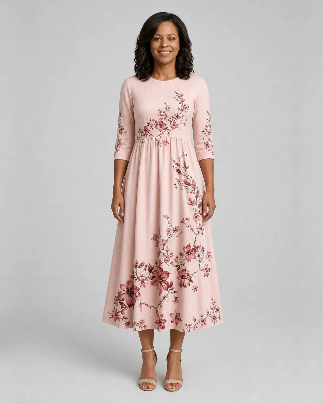 Nneka | Rose Garden Charm Pocket Midi Dress