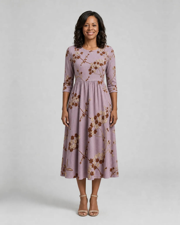 Eshe | Heather Meadow Floral Pocket Midi Dress