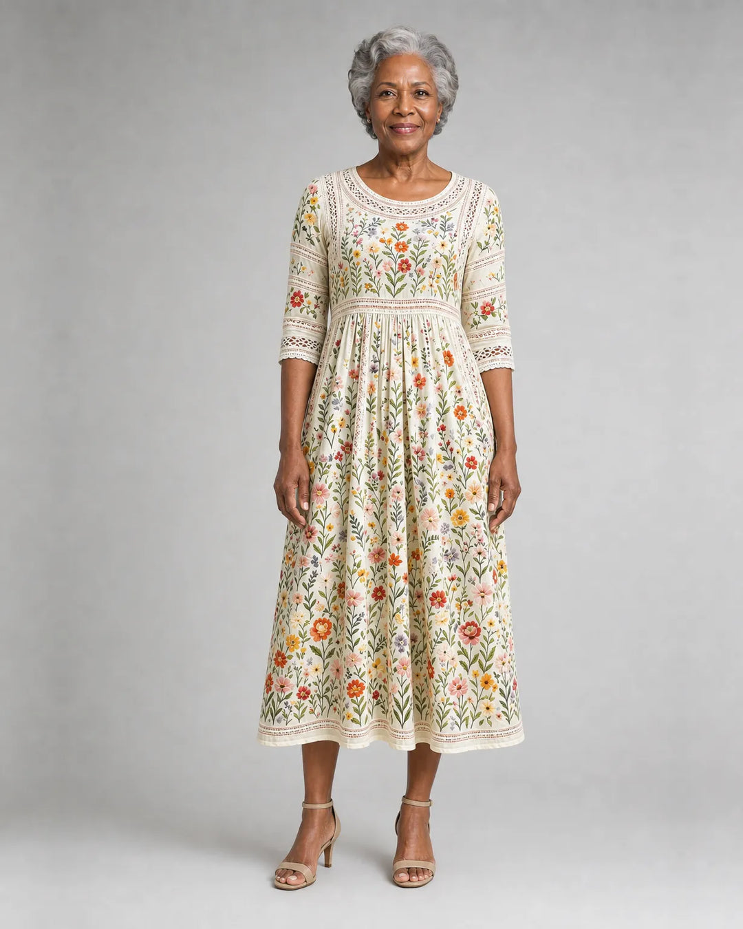 Zuri | Wildflower Meadow Charm Midi Dress