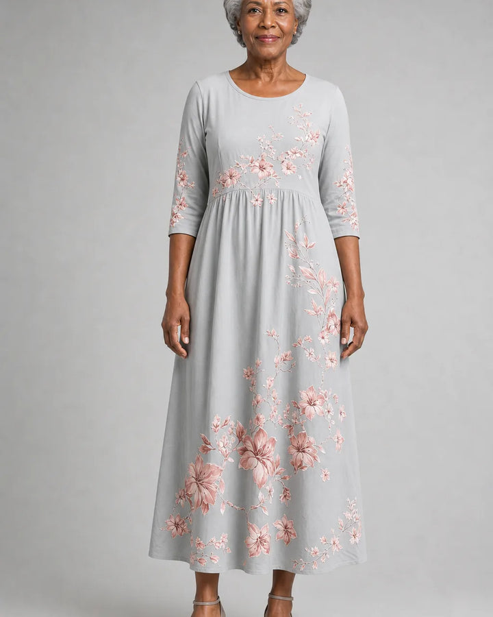 Chioma | Silver Blossom Retreat Midi Dress