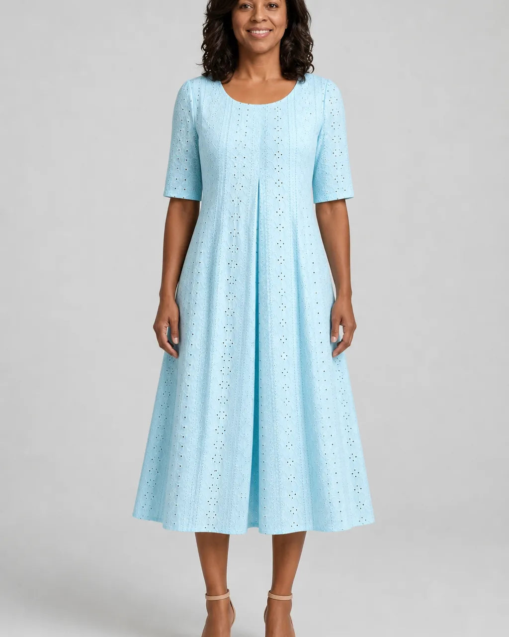 Simone | Skylight Grace Eyelet Pocket Midi Dress