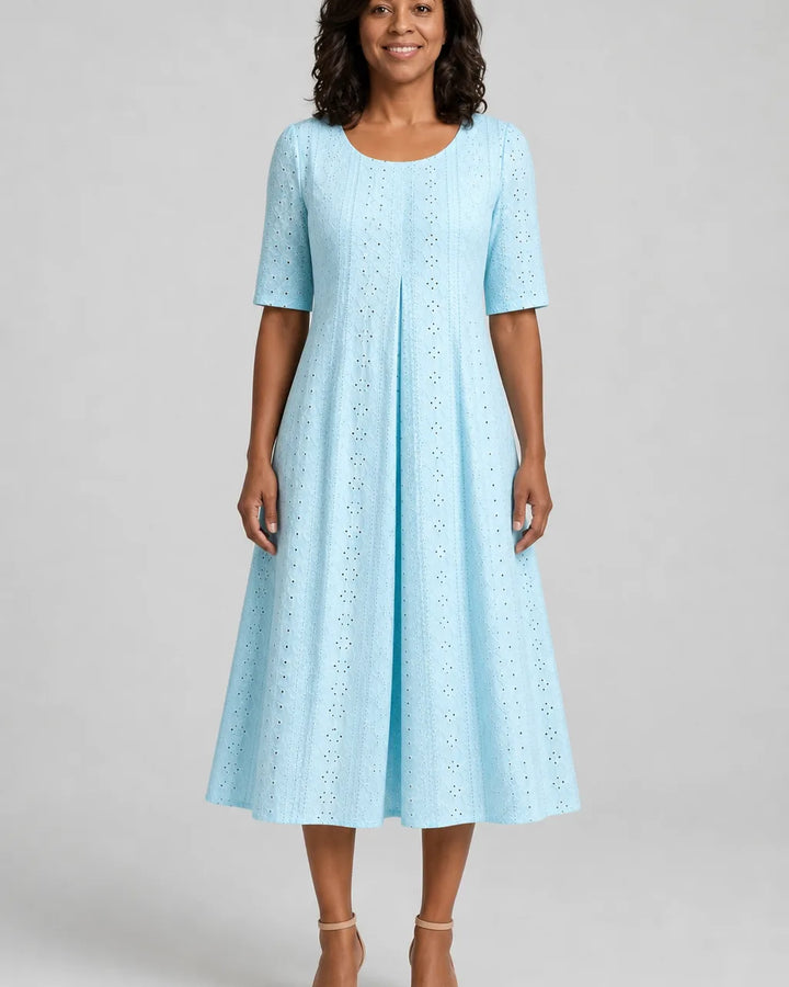 Simone | Skylight Grace Eyelet Pocket Midi Dress