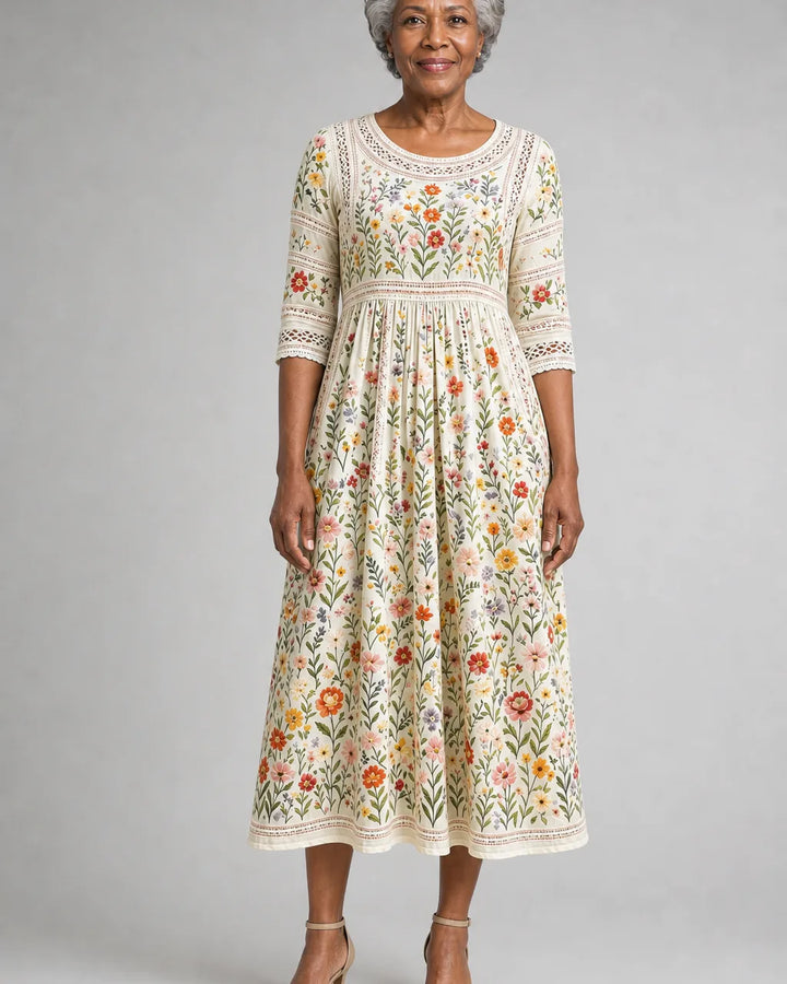 Zuri | Wildflower Meadow Charm Midi Dress