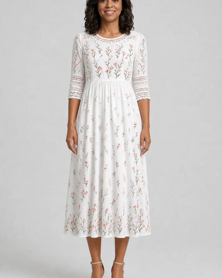 Naya | Whispering Wildflower Pocket Midi Dress
