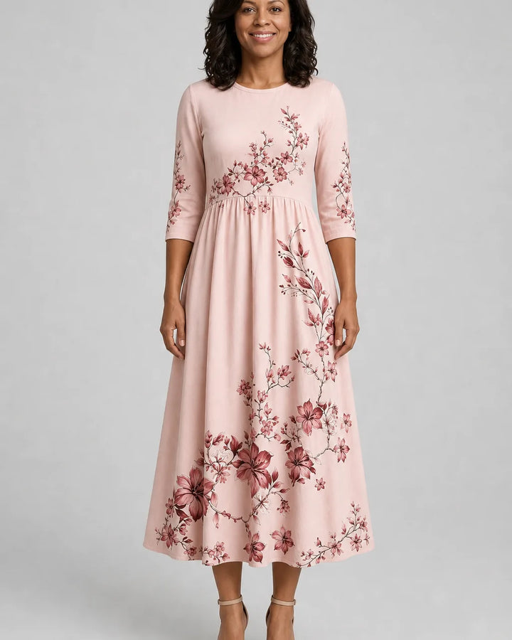 Nneka | Rose Garden Charm Pocket Midi Dress