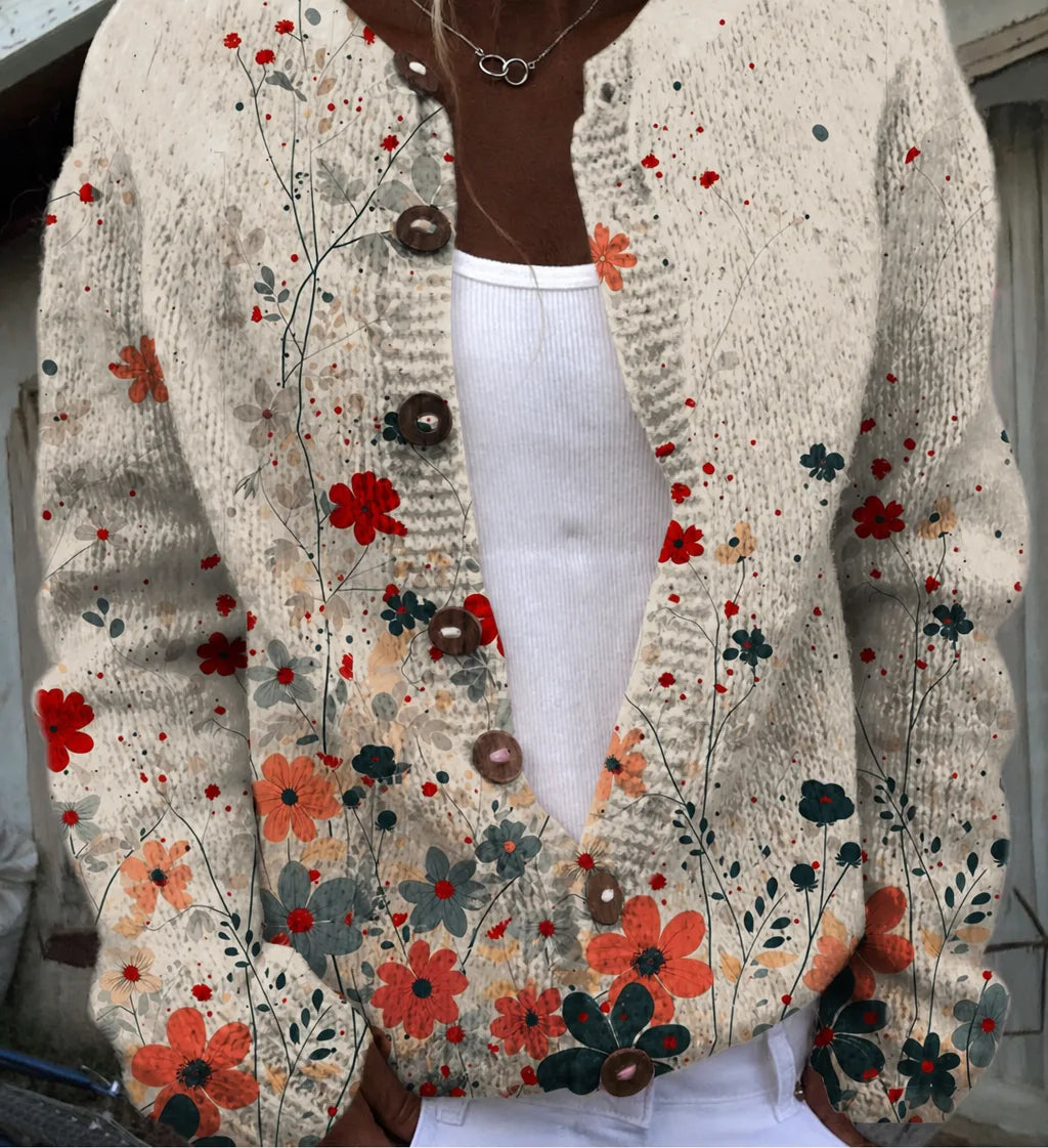 Sabrina | Vintage Floral Knit Cardigan
