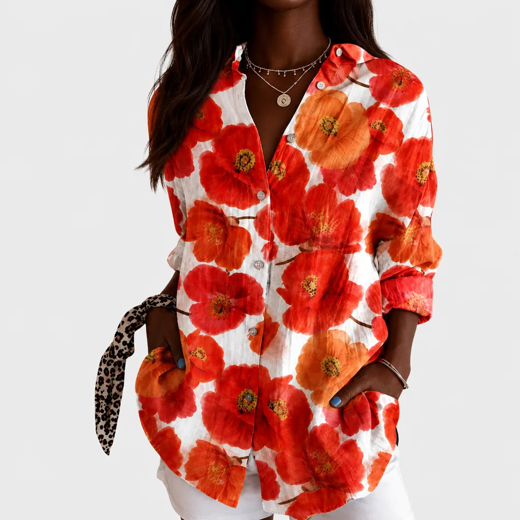 Makeda | Light and Colorful Blouse with Print