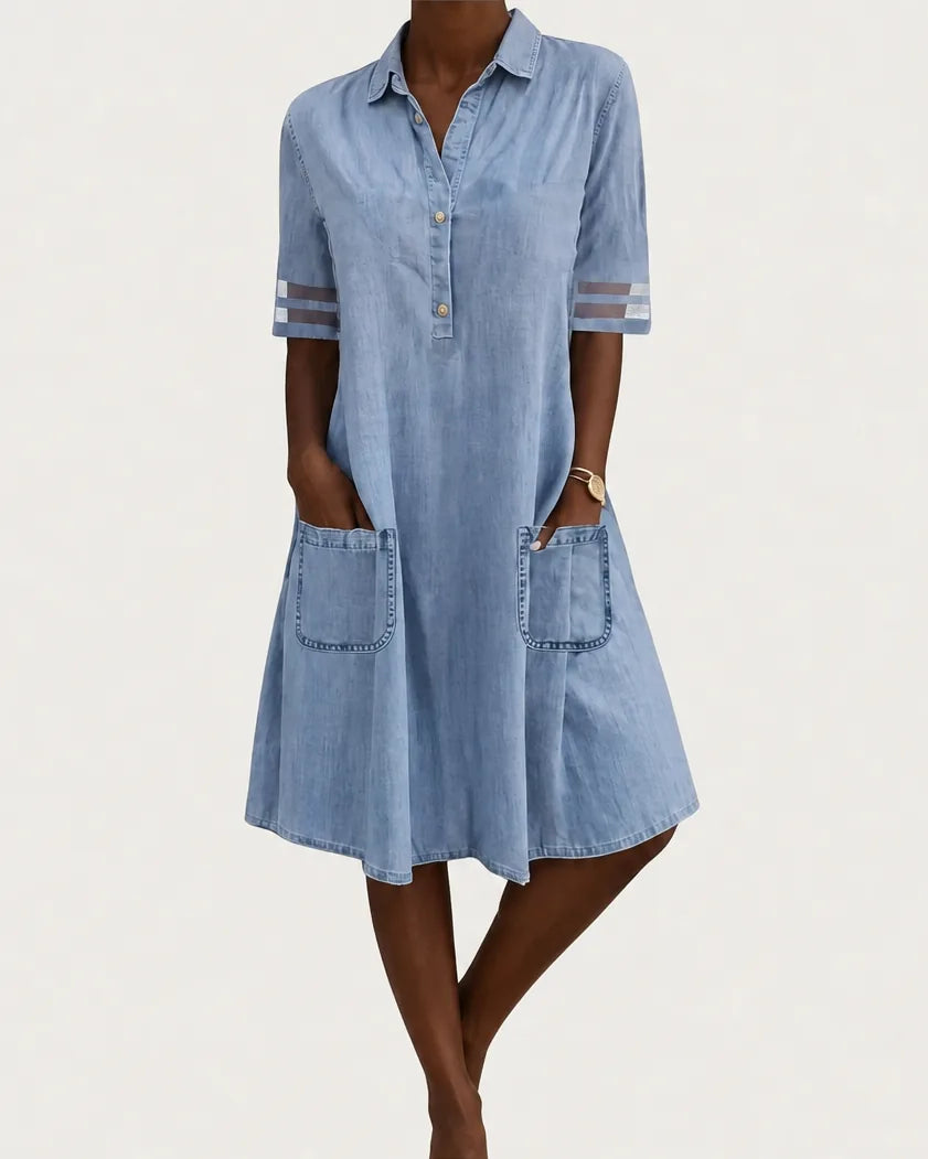 Wonda | Faded Denim Shirt Dress