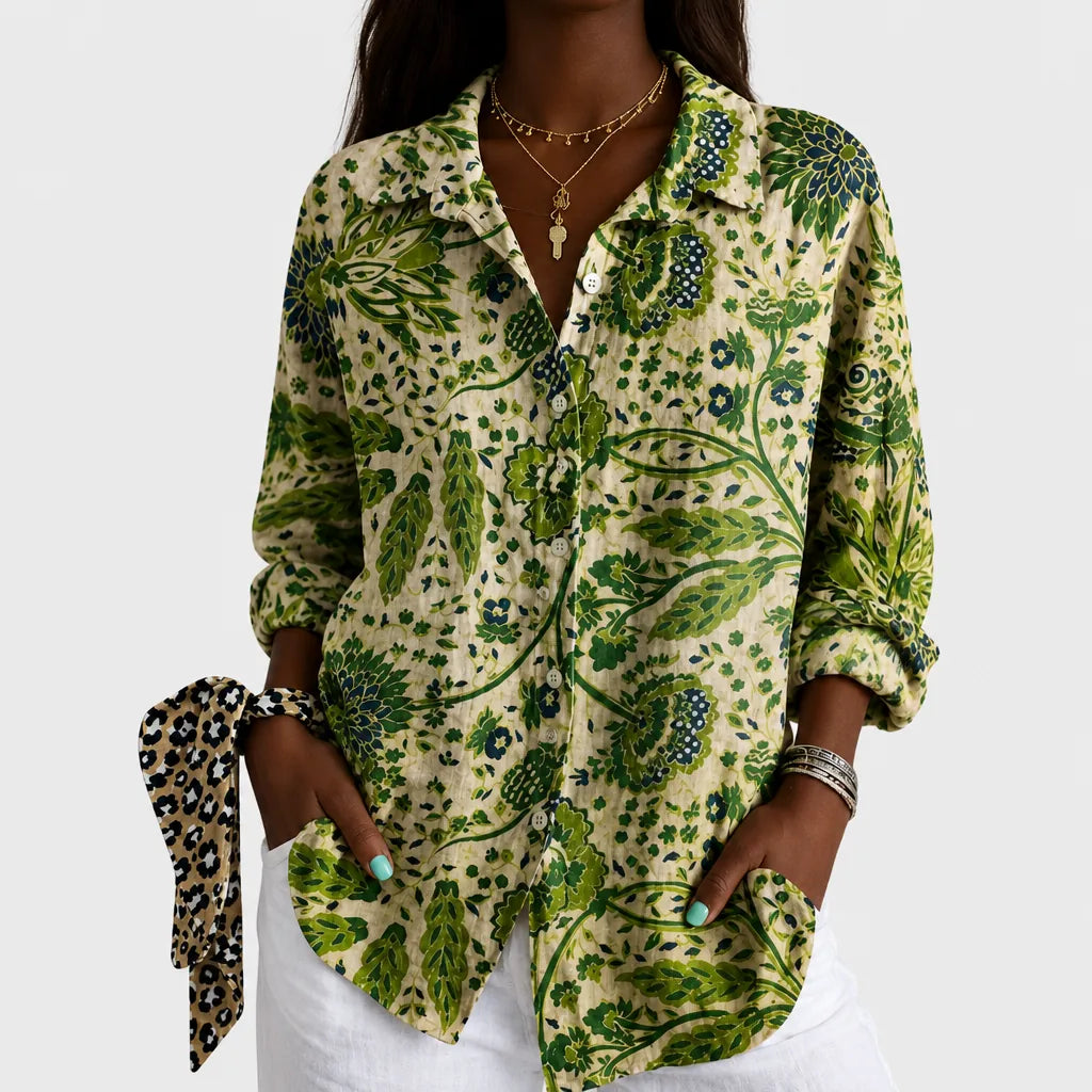 Nneka | Verdant Garden Escape Blouse