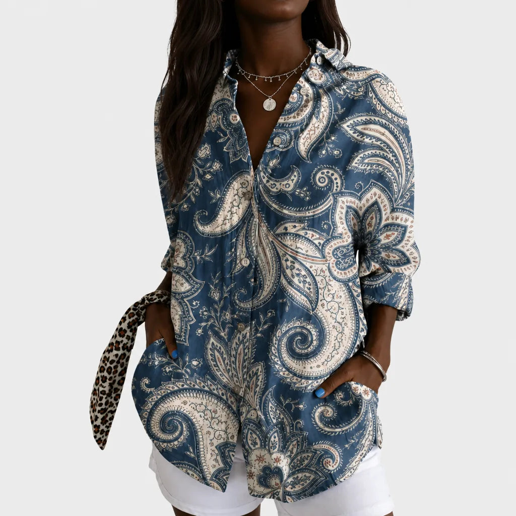 Ife | Coastal Paisley Grace Blouse