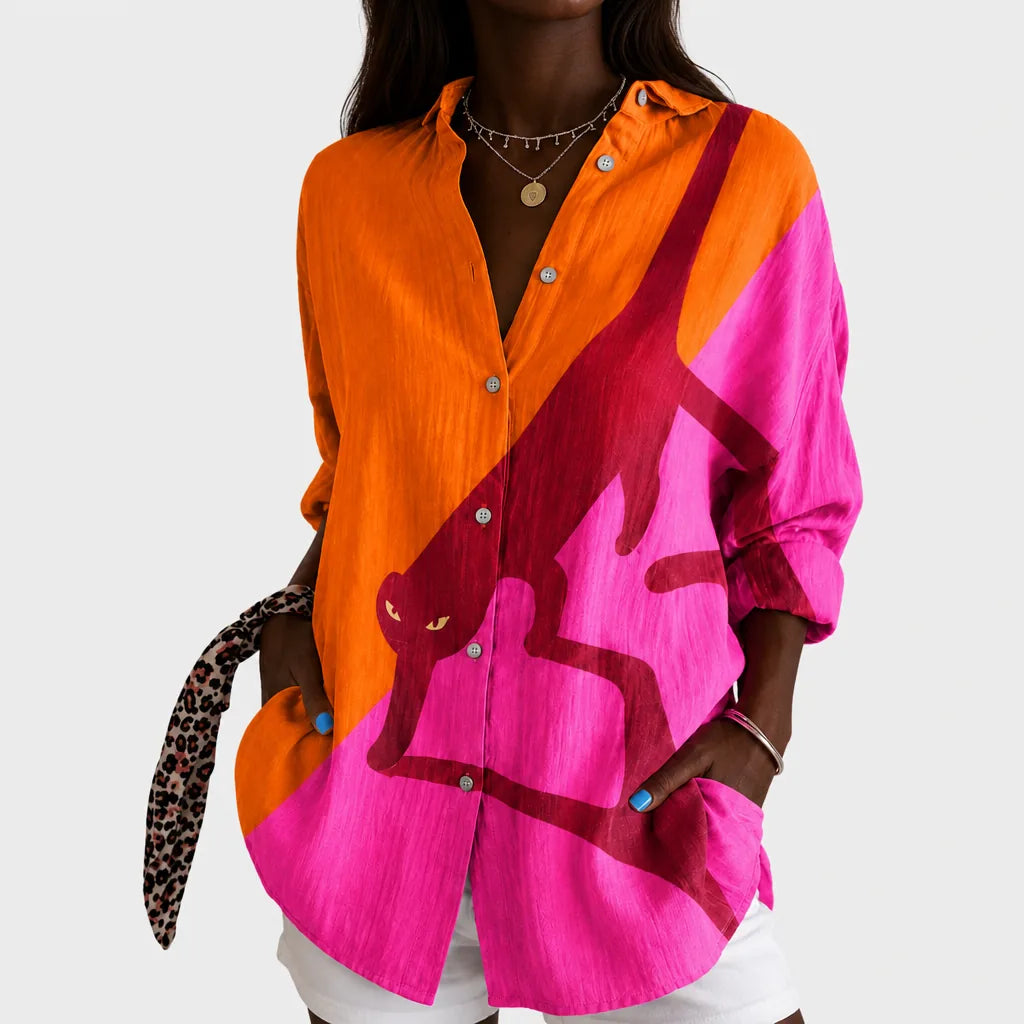 Zara | Sunset Safari Statement Blouse