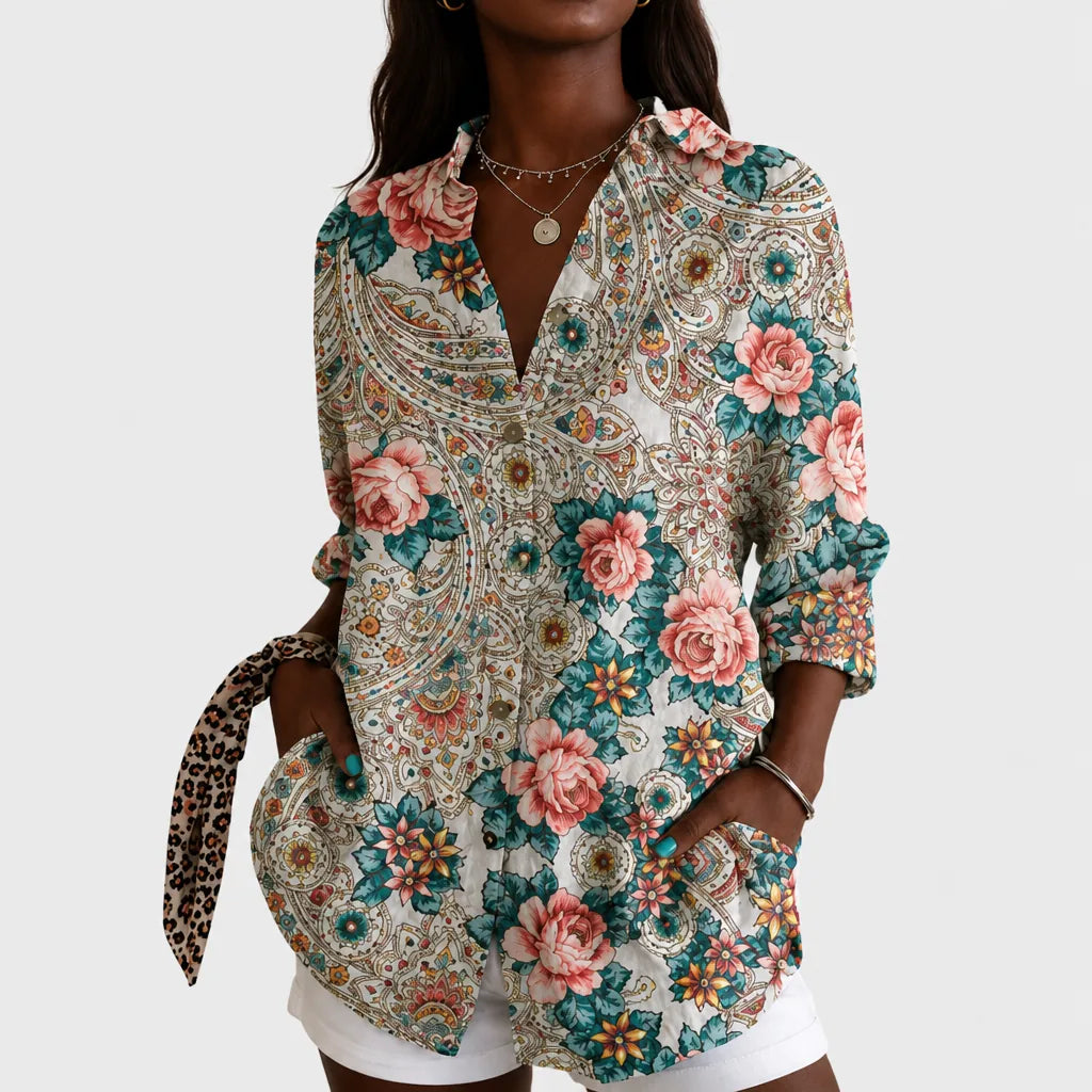 Fatou | Vintage Rose Paisley Blouse