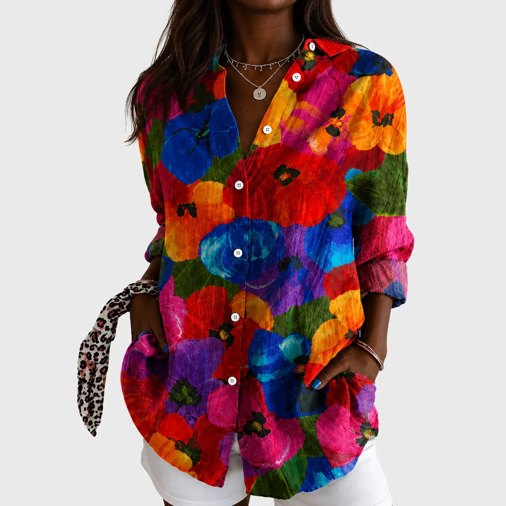 Ebony | Vibrant Garden Bloom Blouse