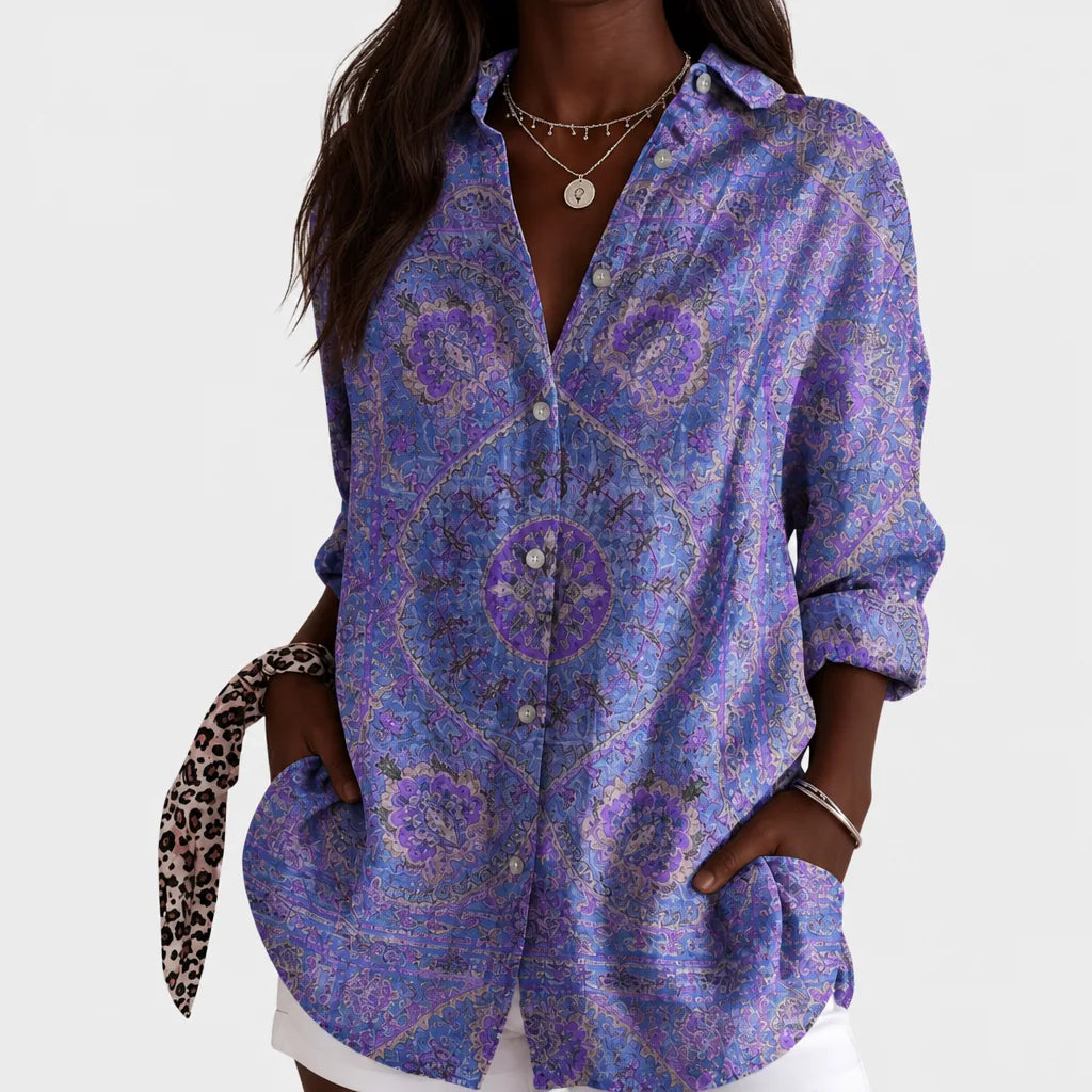Dalia | Lightweight and Colorful Blouse with Print
