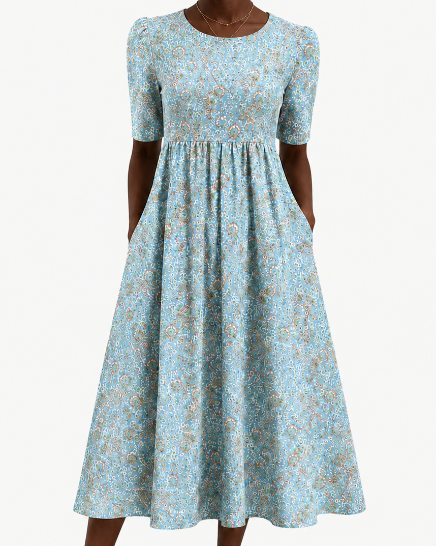 Kefilwe | Seaside Mosaic Pocket Maxi Dress