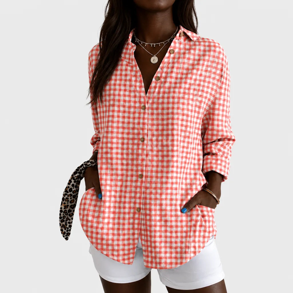Isoke | Coral Picnic Charm Blouse