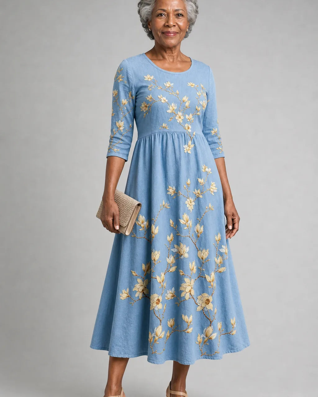 Abeni | Bluebell Meadow Pocket Midi Dress