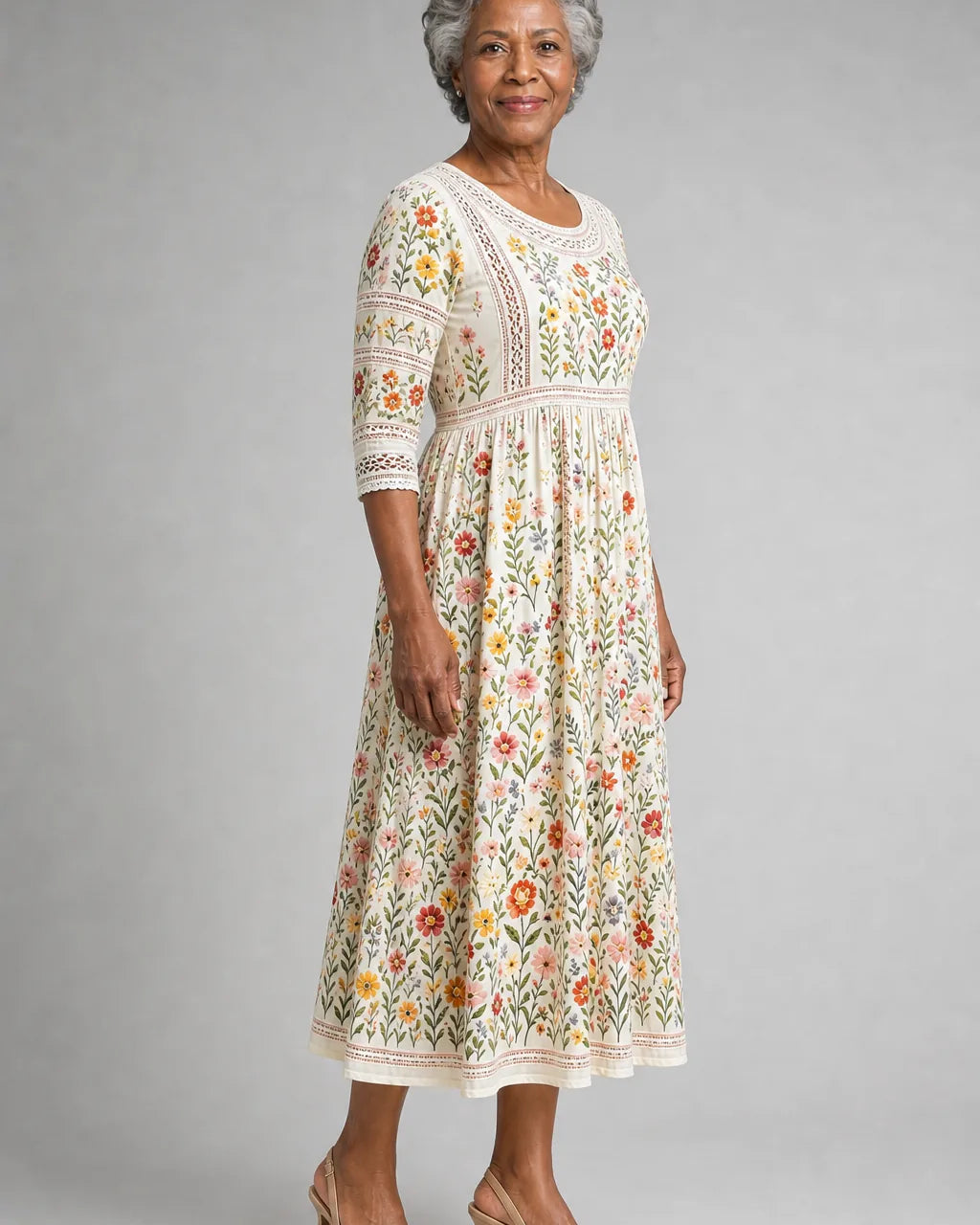 Zuri | Wildflower Meadow Charm Midi Dress