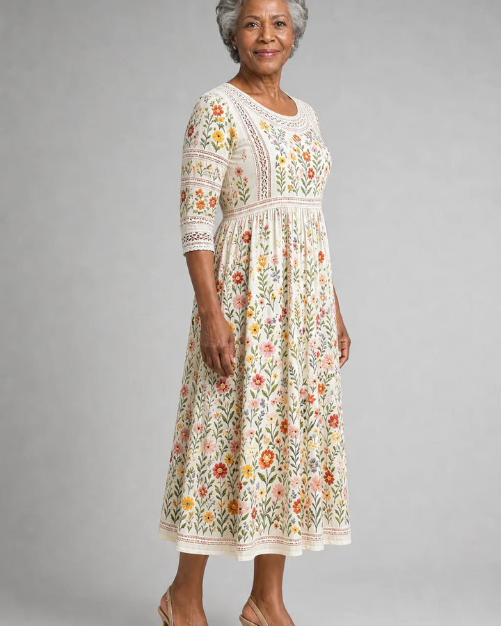 Zuri | Wildflower Meadow Charm Midi Dress