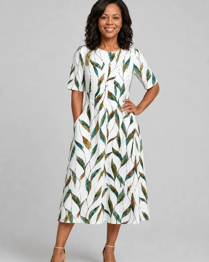 Ayana | Willow Meadow Botanical Pocket Midi Dress