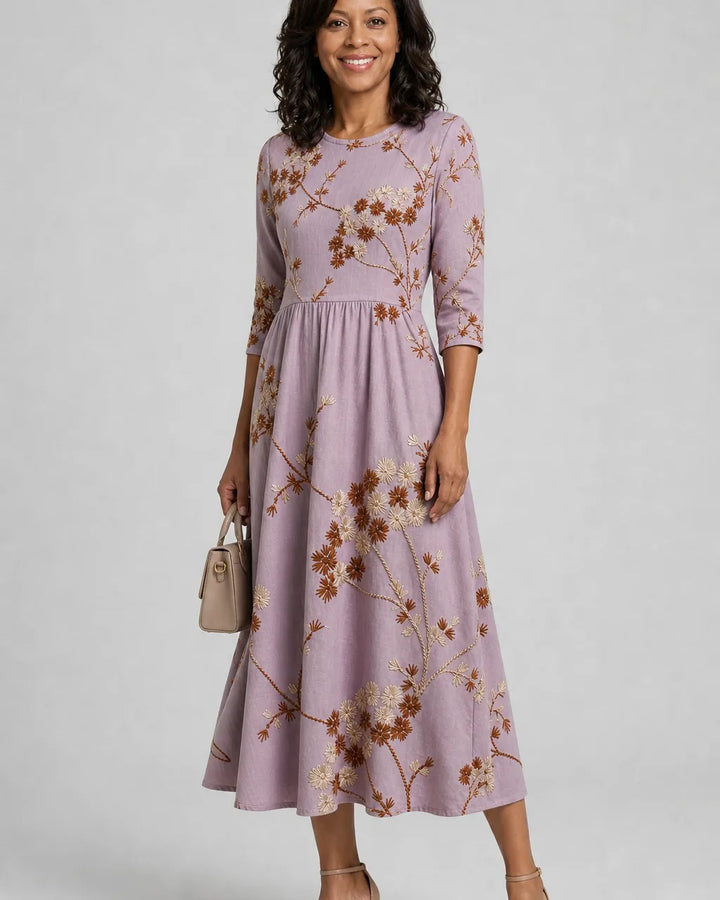 Eshe | Heather Meadow Floral Pocket Midi Dress