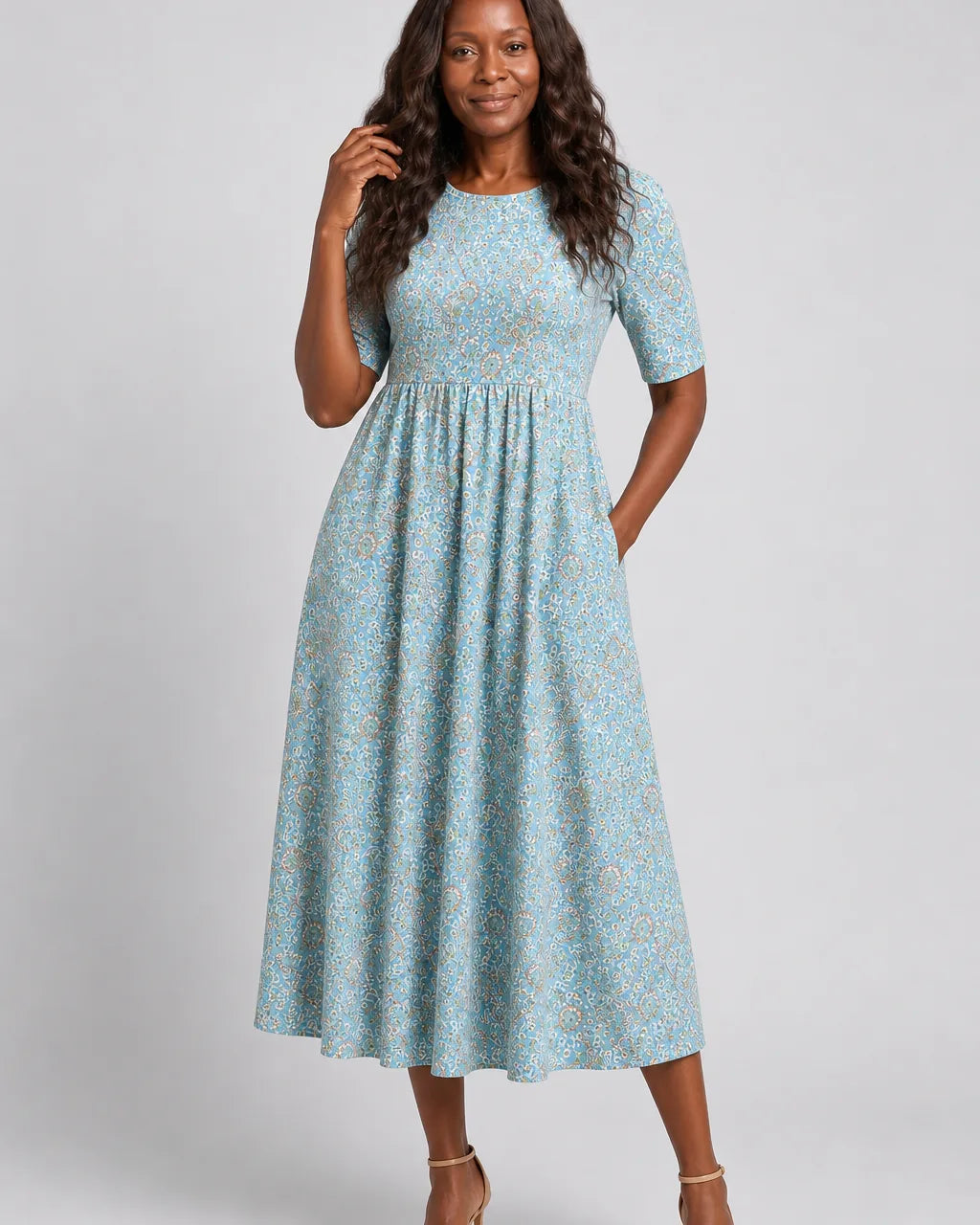Kenya | Seaside Mosaic Pocket Maxi Dress