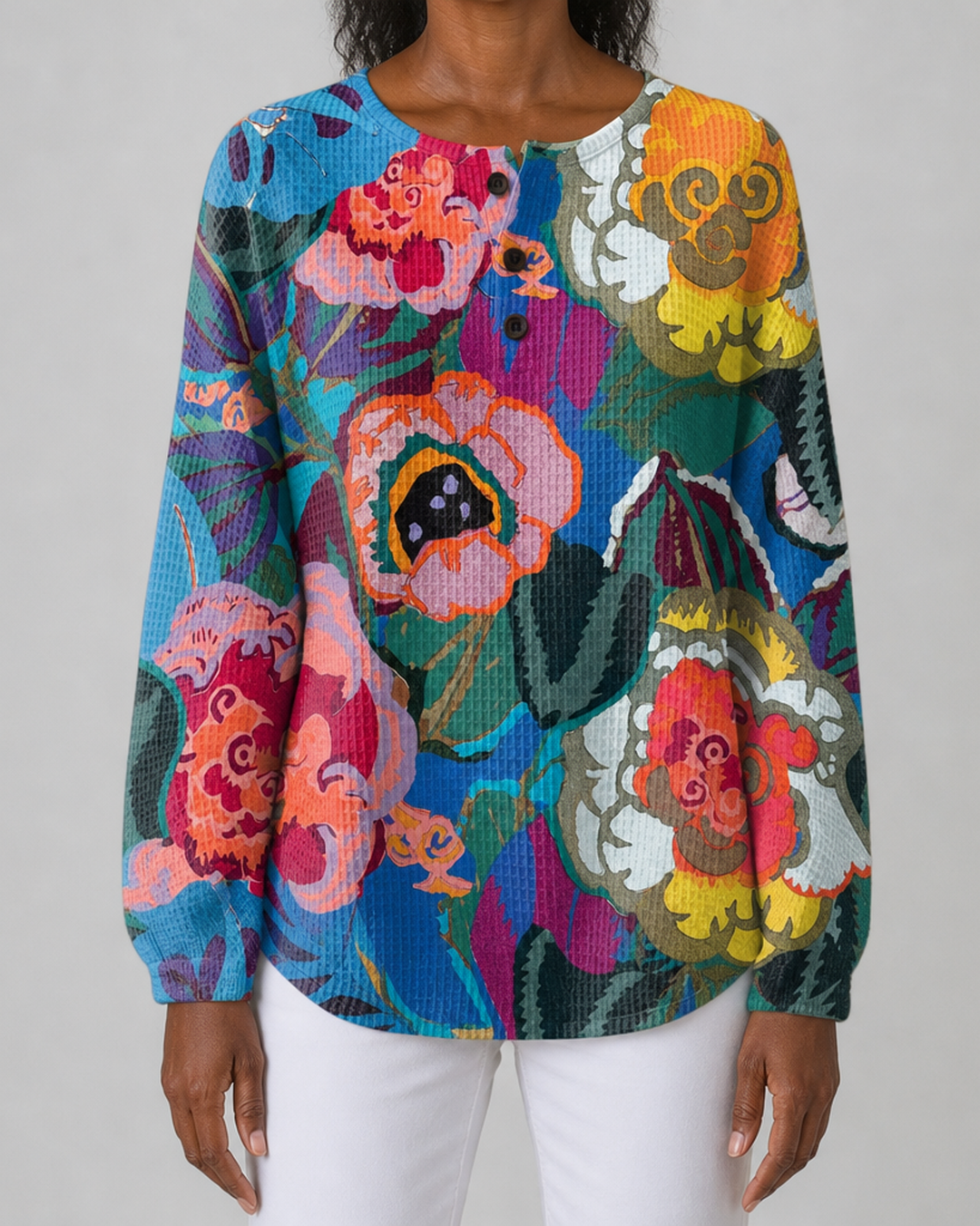 Delia | Painterly Floral Sweatshirt