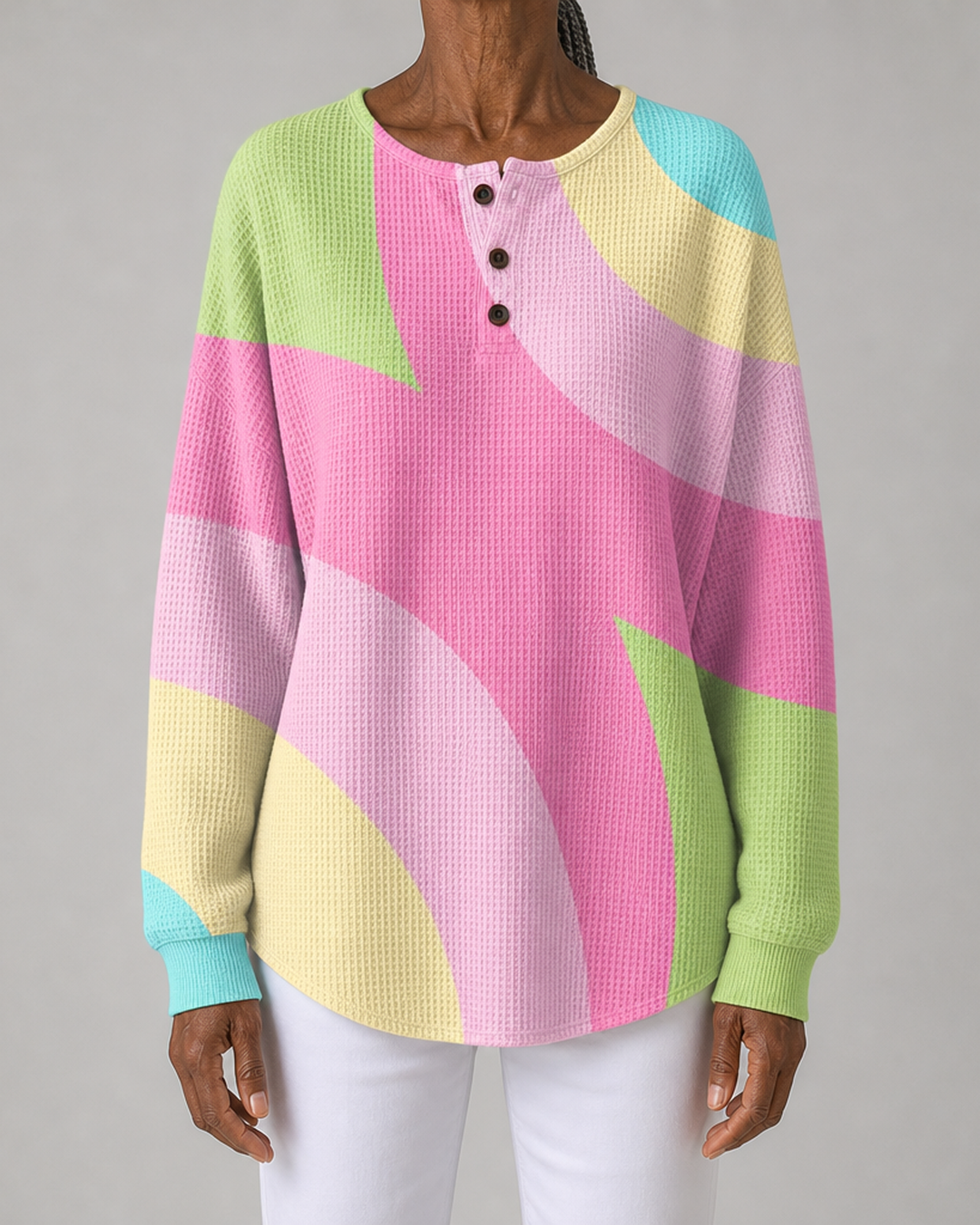 Delphine | Abstract Colorblock Sweatshirt