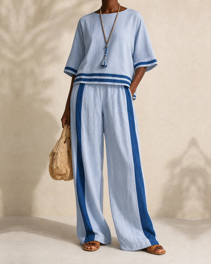 Zola | Side-Stripe Top & Wide-Leg Set