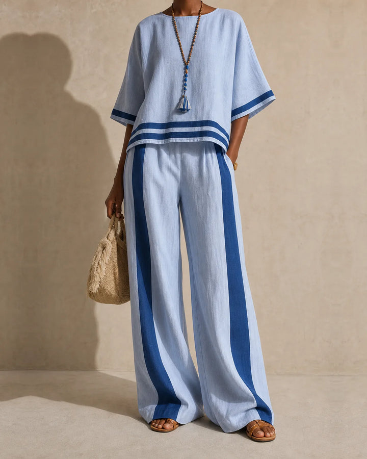 Zola | Side-Stripe Top & Wide-Leg Set