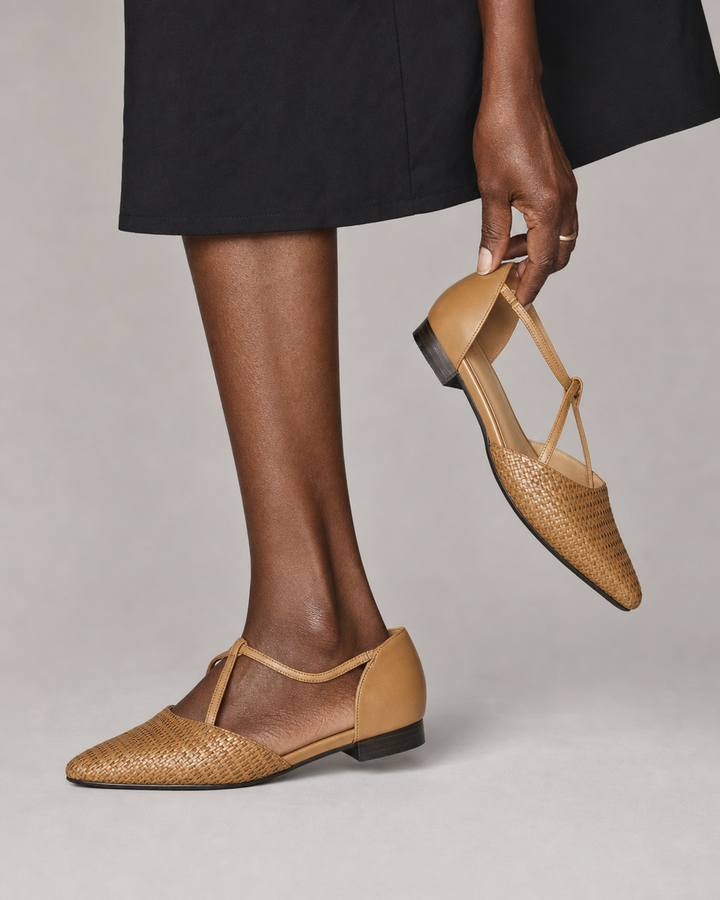 Penelope | Genuine Leather Heels - Brown
