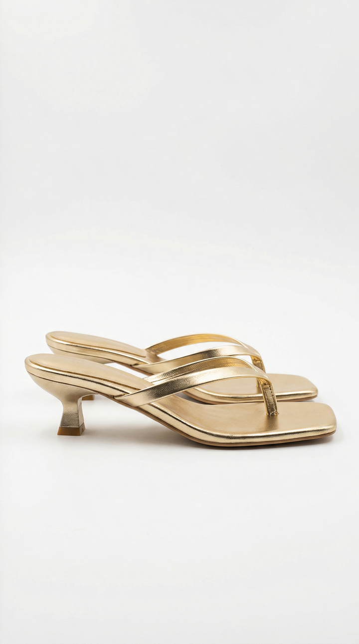 Emmeline | Kitten-Heel Thong Sandals