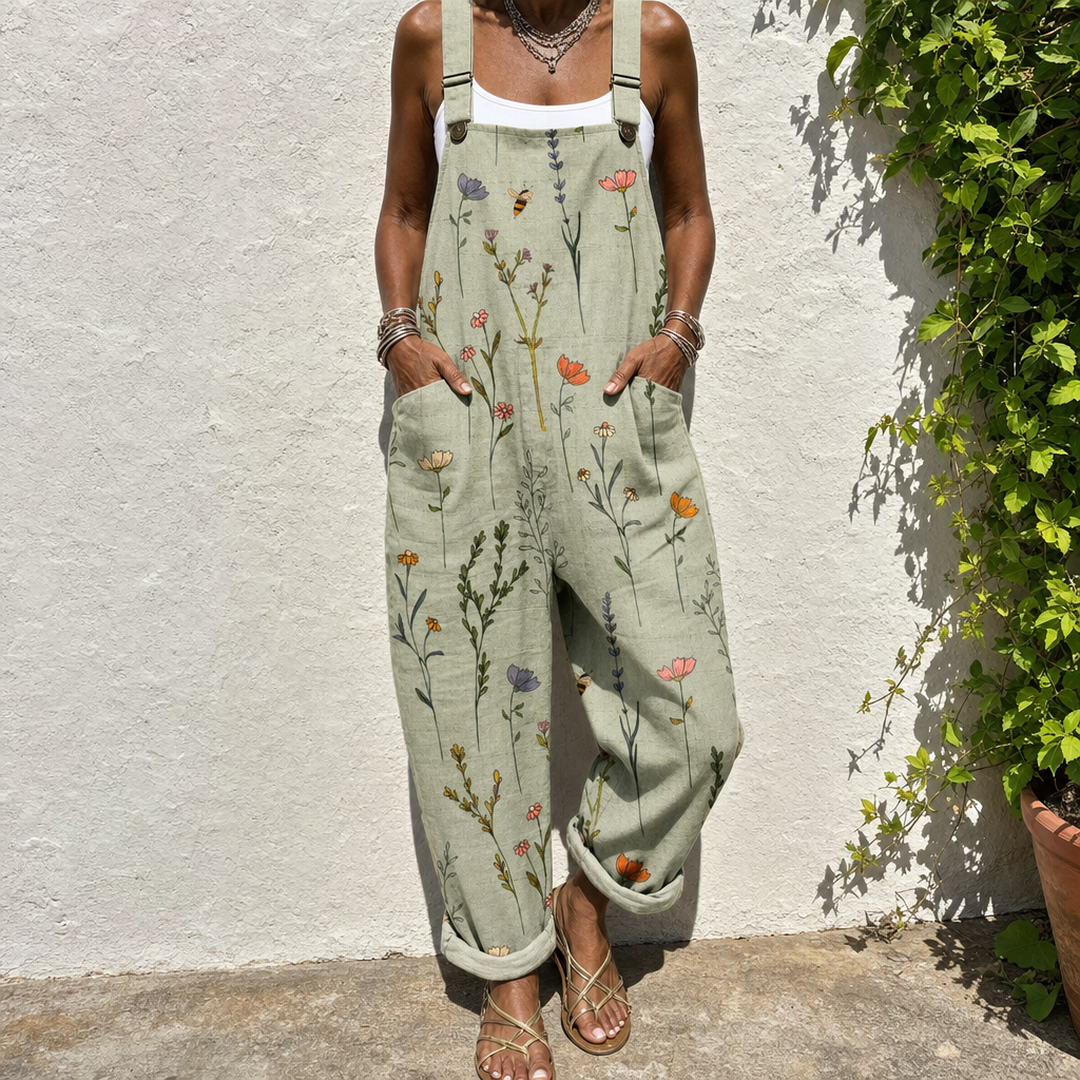 Odessa | Wildflower & Bee Overalls