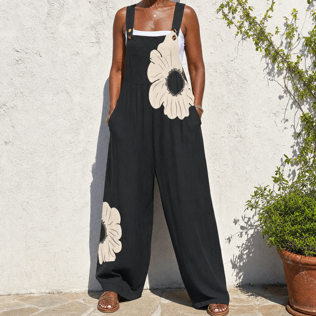 Zinhle | Graphic Flower Overalls