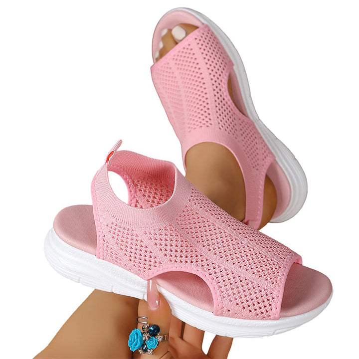 Elara | Cushioned Comfort Sandals — Pink