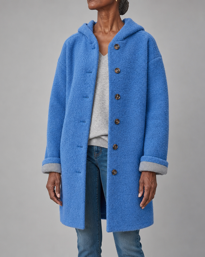 Eleanor | Longline Hooded Button-Front Coat